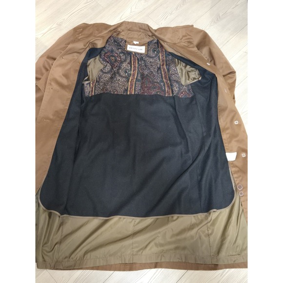 Vintage Braefair Trench Coat Jacket Womens Size 10 Brown /w Liner Shoulderpads - Picture 3 of 10